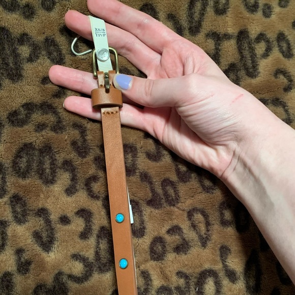 Retro AEO Southwestern Turquoise Stud Skinny Belt main image 4